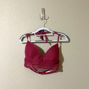 shade & shore knitted underwire halter bikini top